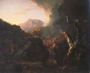Thomas Cole Landscape with Dead Tree (mk13) oil on canvas